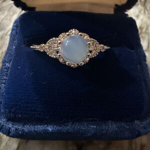 Sterling Silver Moonstone Ring Sz 10